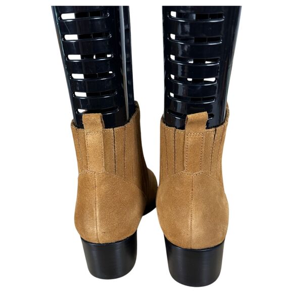 Marc Fisher Yolli Brown Suede Chunky Heel Booties Size 9 NEW without Tags - Picture 4 of 8